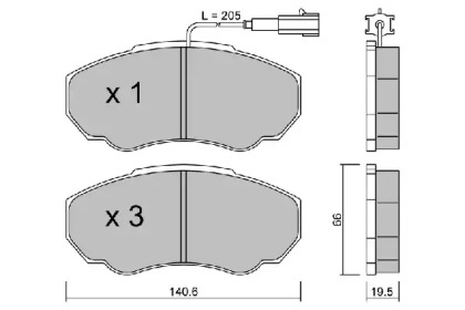 Комплект тормозных колодок (AISIN: BPFI-1010)